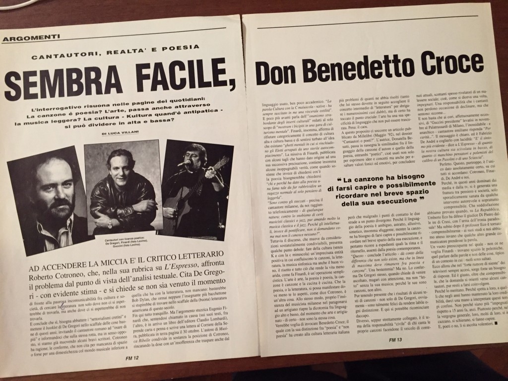 Fare Musica, dicembre '92